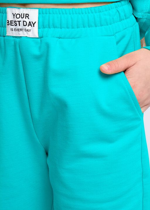 Брюки дев. бирюза 836108/53а_п - Clever wear фото 3