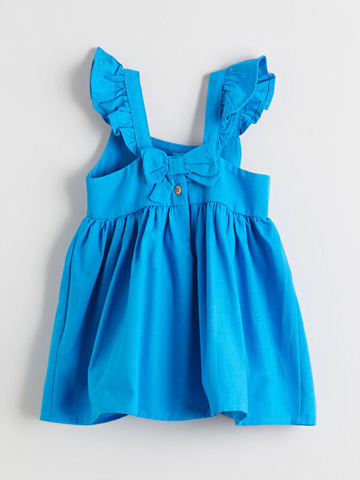 Kare Yaka F?rf?rl? K?z ?ocuk Elbise