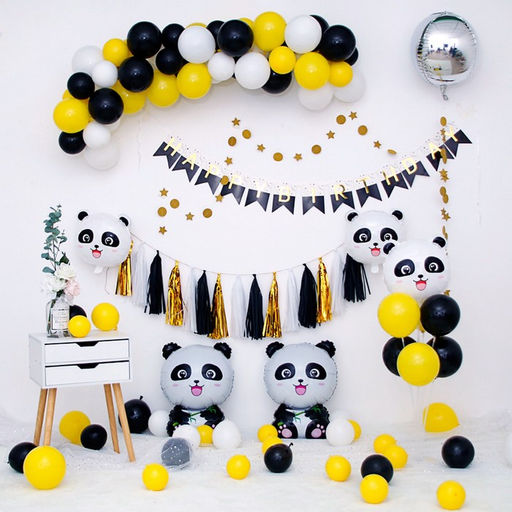 Цена за 3 шт. Воздушный шар фольгированный 27" «Панда», фигура