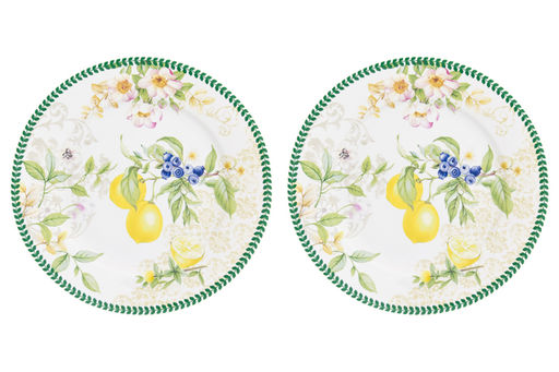 Набор тарелок для десертов 2 пр. 19*19*2 см Лимоны NEW BONE CHINA - Elan gallery фото 4
