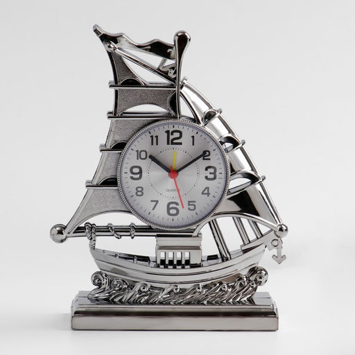 Часы - будильник настольные «Клипер», дискретный ход, циферблат d=7.5 см, 17×21.5 см