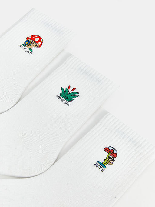 Bask?l? Erkek Soket ?orap 3l?