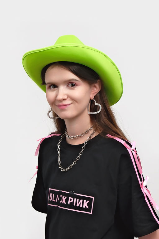 Карнавальная шляпа "Неон" зелёная р-р 56-58