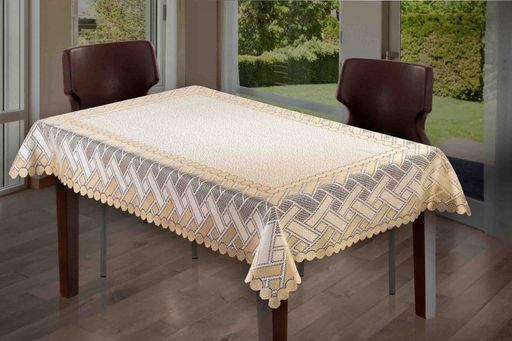 Скатерть арт. 661/3 В, GORDON (Гордон), прямоугольная, размер 140 см х 220 см, цвет: кремово-золотистый
