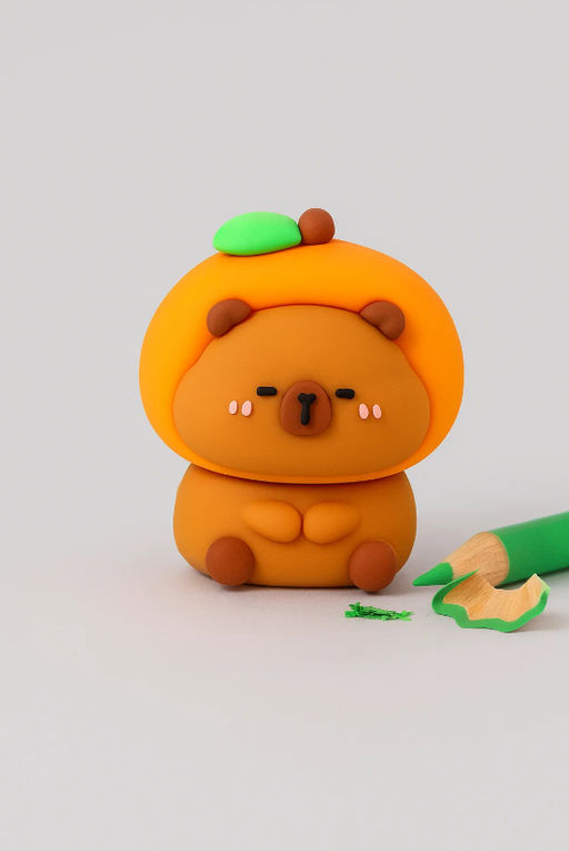 Точилка для карандашей "A capybara in a hat", orange