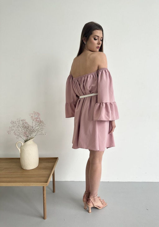 Платье AURA 3208-164 ПЫЛЬНО-РОЗОВЫЙ