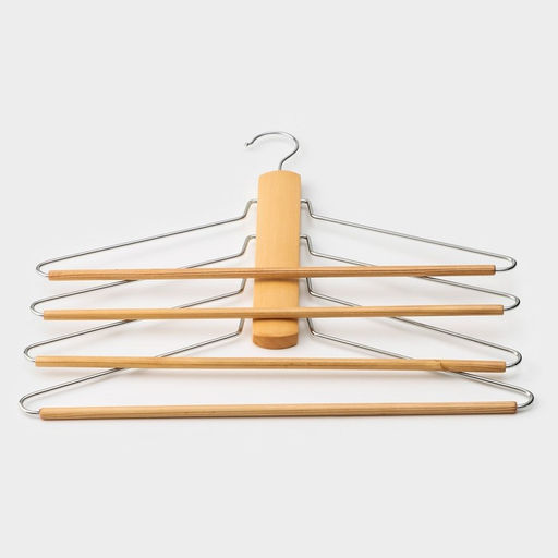 Плечики - вешалка для одежды LaDо́m Bois, 41×38 см, многоуровневая, деревянная сорт А