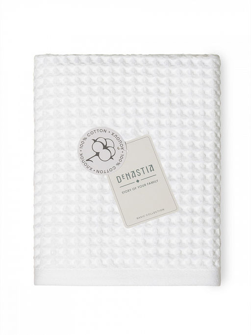 Полотенце для лица 50x90 белый вафельное полотно