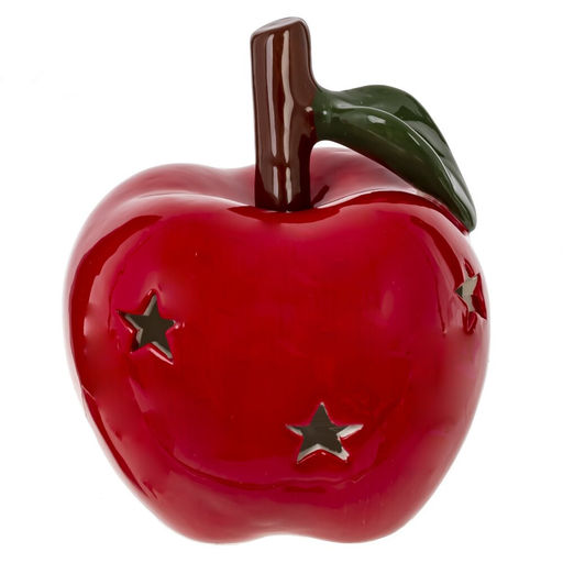 Фигурка декоративная с подсветкой "Яблоко" (LR44х2), L9,5 W9,5 H11 см