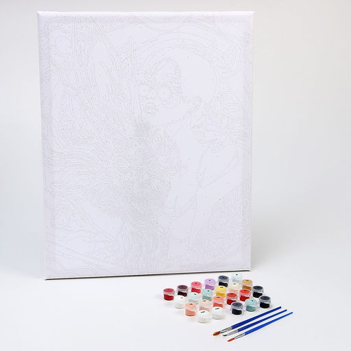 Картина по номерам на холсте с подрамником «Девушка с драконом», 40×50 см