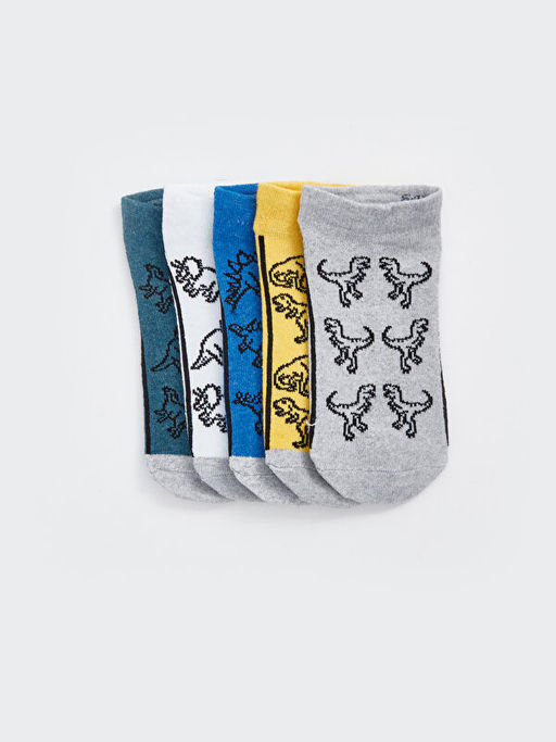 Desenli Erkek ?ocuk Patik ?orap 5li