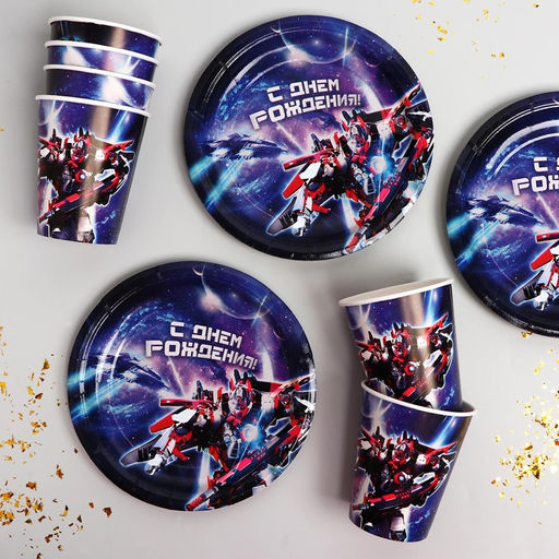 Набор бумажной посуды Трансформер - Страна карнавалия фото 2