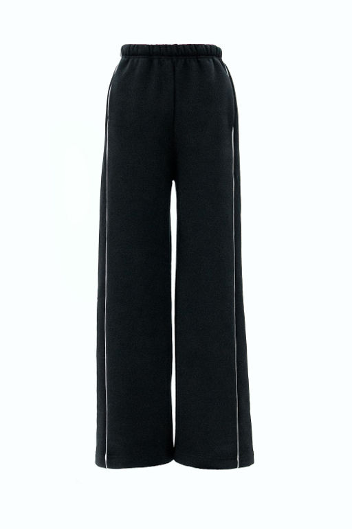 Арт. 7904 Брюки оверсайз с начесом 44-48 (3 шт) Цвет:черный