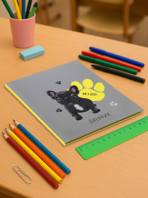 Дневник школьный для 1-11 классов, «Собачка Am I Cute?», твёрдая обложка 7БЦ, глянцевая ламинация, 40 листов