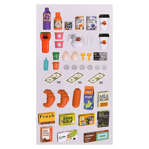 Игровой набор супермаркет "Мой магазин" (54 предмета) в коробке