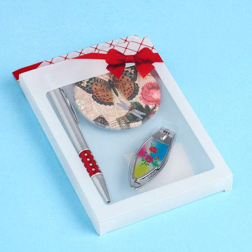 Набор подарочный 3в1 (ручка, зеркало, кусачки) - Simaland фото 2