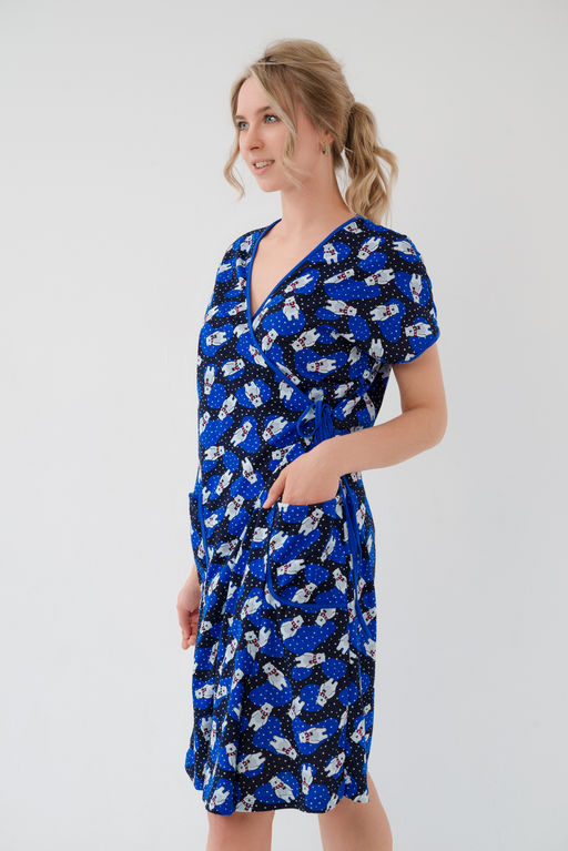 Халат женский из кулирки Надежда мишки