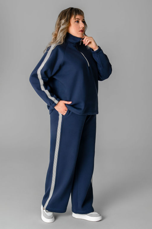 Арт. 2917 Костюм женский с начесом 46-54 (5 шт) Цвет:индиго