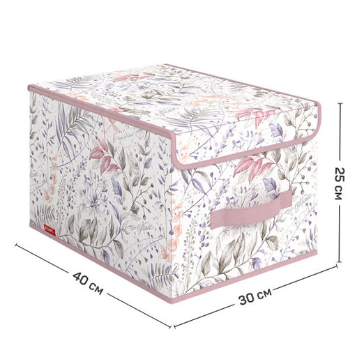 Короб стеллажный с крышкой, большой, 30*40*25 см Valiant  фото 33