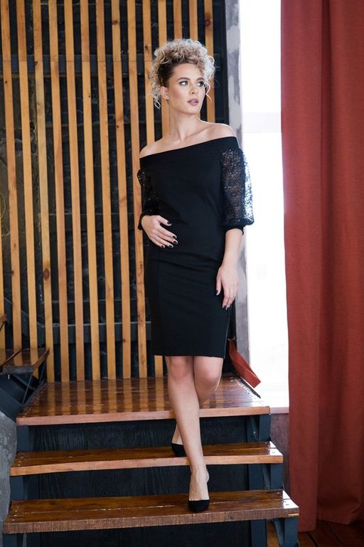 Платье с открытыми плечами - Looklikecat фото 6