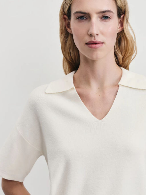 Джемпер поло с короткими рукавами / Zarina  фото 6