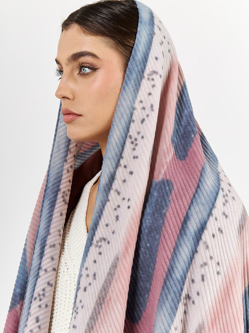 Большой, мягкий, тонкий и очень нежный двусторонний палантин с рисунком - Tantino фото 8