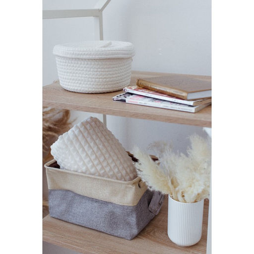 Короб для хранения вещей LaDо́m, 31.5×23×19 см, серо-бежевый