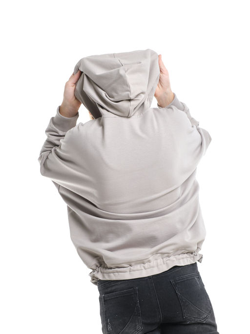 Толстовка на молнии с капюшоном 22-7640 серый - Mini maxi фото 16