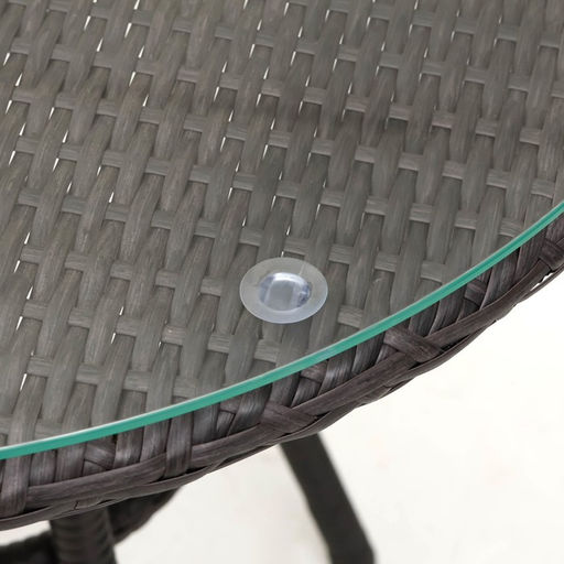 Стол садовый из искусственного ротанга, 75×72×72 см, металл, цвет венге