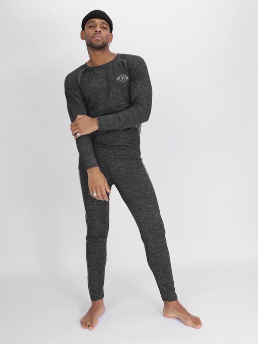 Комплект мужского термобелья без начеса темно-серого цвета 2211TC - FUYOUKAI фото 8