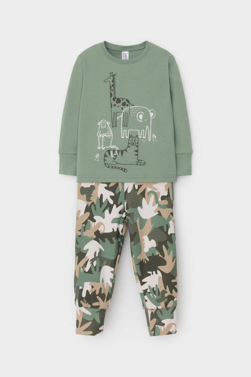 К 1541/24/милитари,тропический камуфляж пижама дет