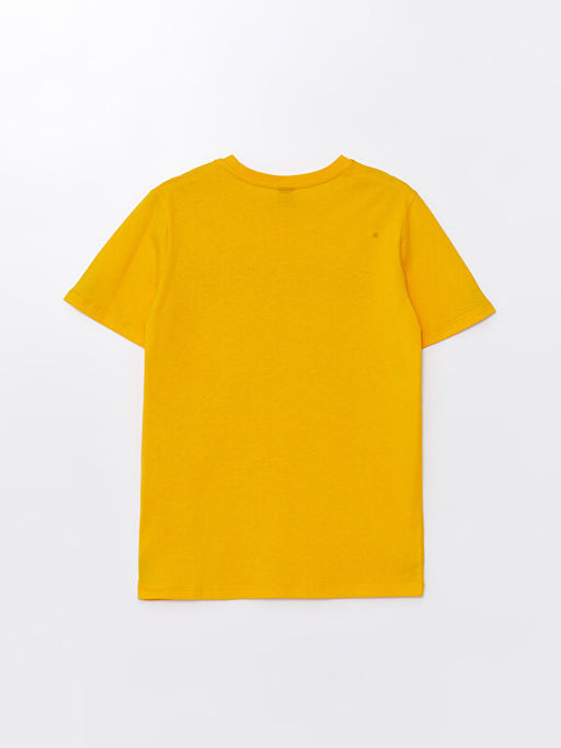 Bisiklet Yaka Bask?l? K?sa Kollu Erkek ?ocuk Ti??rt - Waikiki фото 2