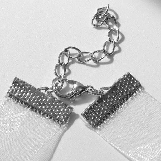 Чокер Танго бутон, цвет чёрно-белый, 30см - Queen fair фото 2