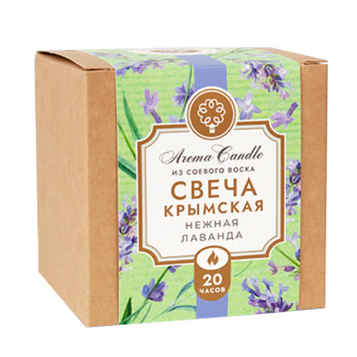 Крымская свеча из соевого воска Нежная лаванда - Мануфактура дом природы фото 2