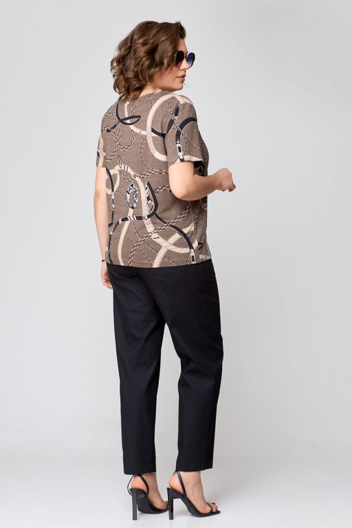 Футболка Bliss 174 коричневый (принт цепи)