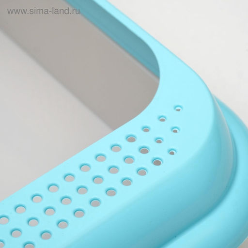 Туалет «Мур-мяу» для кошек, с рамкой 44×34×10 см, голубой