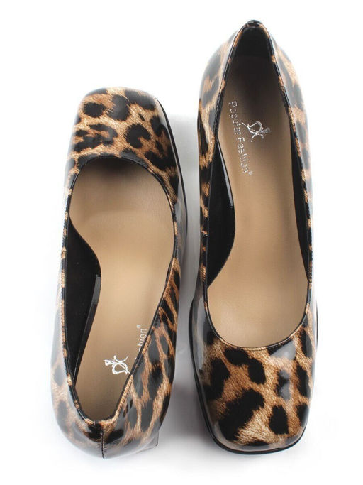 06-A126A-748PC BLACK/LEOPARD Туфли женские (натуральная кожа)