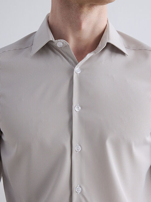 Рубашка мужская slim fit в полоску