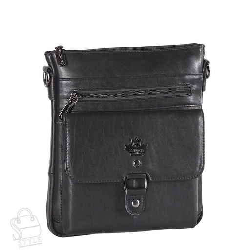 Сумка мужская кожаная 2301Z black Zinimsk в Новосибирске