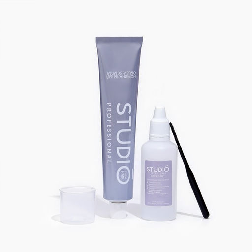 Комплект для окрашивания бровей и ресниц Studio Professional Volume Up, коричневый