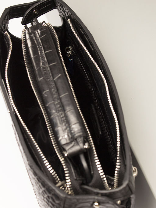 LACCOMA портфель 4001-8-черный натуральная кожа  фото 4