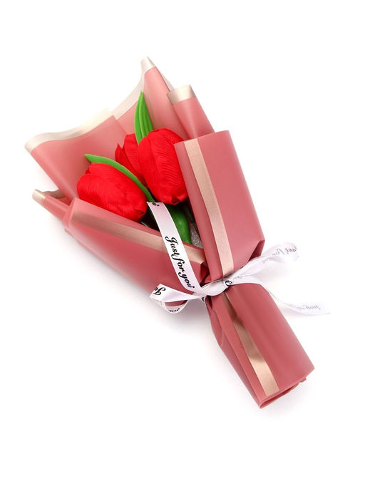 Букет из трех красных тюльпанов - SB BEAUTY фото 2