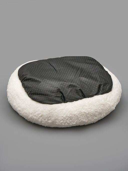 Лежанка для собак и кошек Уют, мягкий мех, 50 х 42 х 11 см, молочная - Пижон фото 11