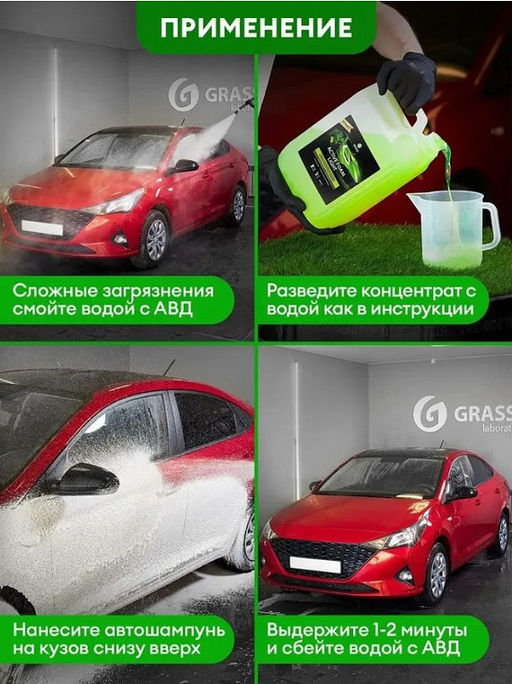 GRASS Active Foam Light автошампунь бережная мойка 22кг фото 3