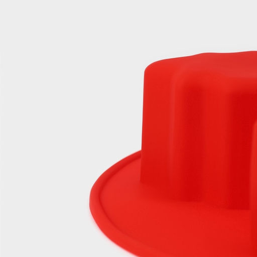 Форма для выпечки новогодняя Доляна «Снежинка», силикон, 23×3.5 см, красная