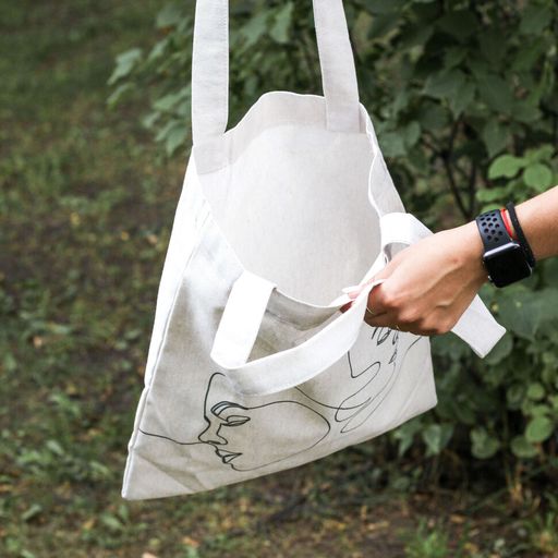 Эко-шоппер из 100% хлопка "TWO FACE"