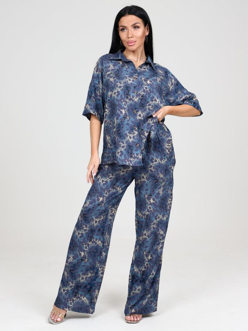 087 ЖЕНСКИЙ КОСТЮМ (брюки) (Голубой) - А-дина фото 2