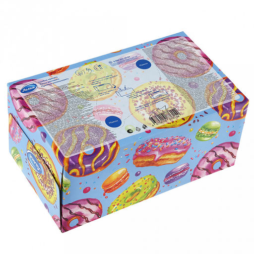 Салфетки бумажные 20х19см "Универсальные", 2-х слойные, 200 штук в упаковке, микс (Россия)