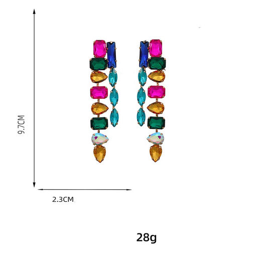 Серьги длинные на гвоздиках арт. 13 1650 (id 267292) - Rada фото 3