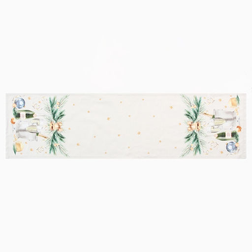 Дорожка новогодняя на стол «Этель» Spruce mood 40×149 см, 100% хлопок, саржа 190 г/м², белая